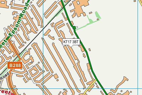 KT17 3BT map - OS VectorMap District (Ordnance Survey)