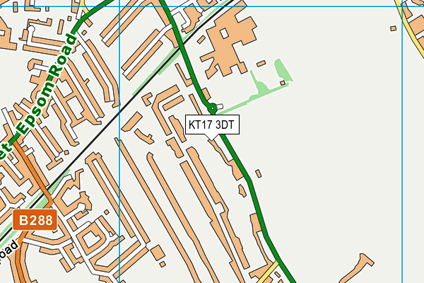 KT17 3DT map - OS VectorMap District (Ordnance Survey)