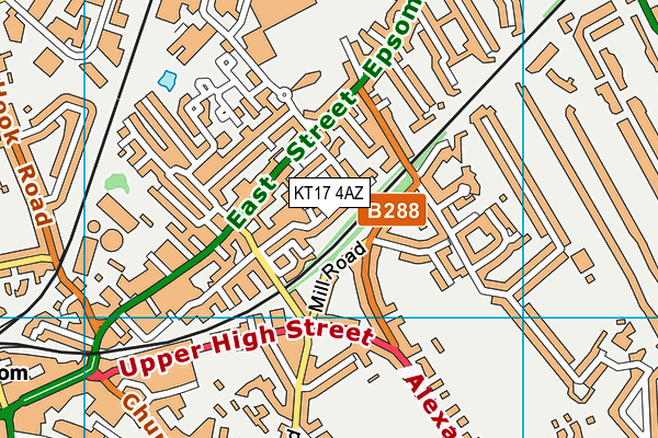 KT17 4AZ map - OS VectorMap District (Ordnance Survey)
