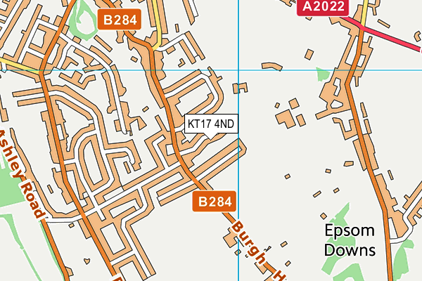 KT17 4ND map - OS VectorMap District (Ordnance Survey)