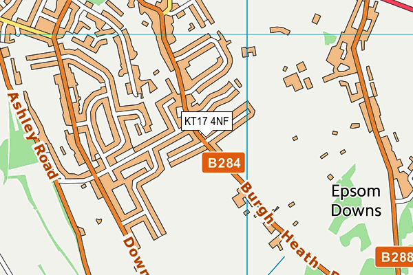 KT17 4NF map - OS VectorMap District (Ordnance Survey)