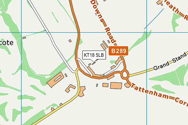 KT18 5LB map - OS VectorMap District (Ordnance Survey)