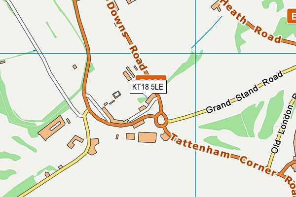 KT18 5LE map - OS VectorMap District (Ordnance Survey)