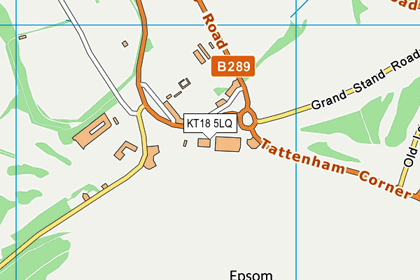KT18 5LQ map - OS VectorMap District (Ordnance Survey)