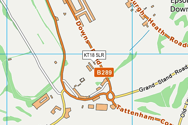 KT18 5LR map - OS VectorMap District (Ordnance Survey)