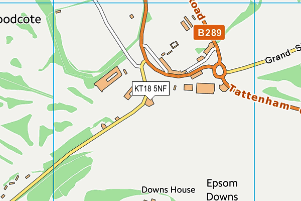 KT18 5NF map - OS VectorMap District (Ordnance Survey)