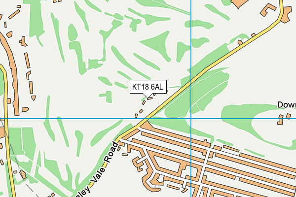 KT18 6AL map - OS VectorMap District (Ordnance Survey)