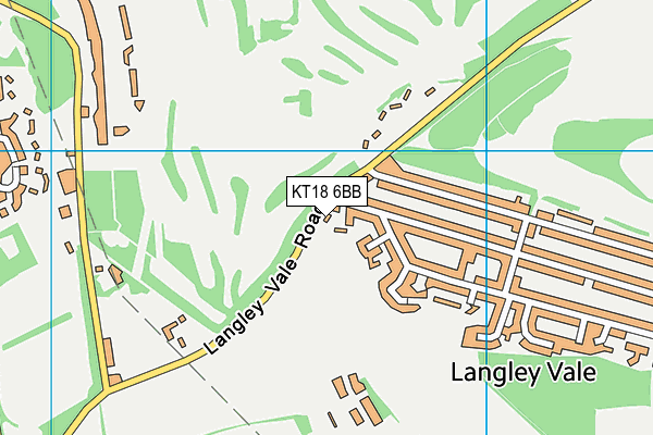 KT18 6BB map - OS VectorMap District (Ordnance Survey)