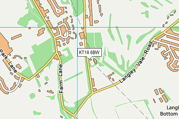 KT18 6BW map - OS VectorMap District (Ordnance Survey)