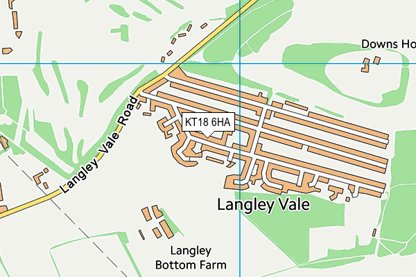 KT18 6HA map - OS VectorMap District (Ordnance Survey)