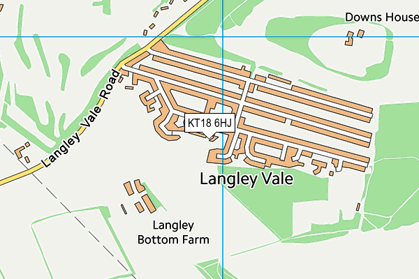 KT18 6HJ map - OS VectorMap District (Ordnance Survey)