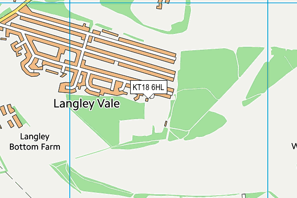 KT18 6HL map - OS VectorMap District (Ordnance Survey)