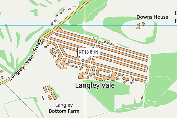 KT18 6HN map - OS VectorMap District (Ordnance Survey)