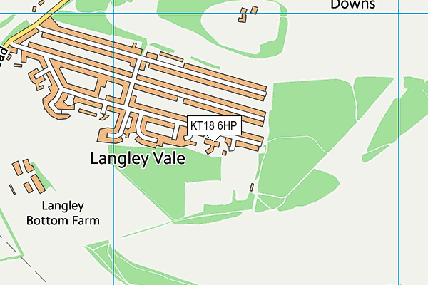 The Vale Primary School map (KT18 6HP) - OS VectorMap District (Ordnance Survey)