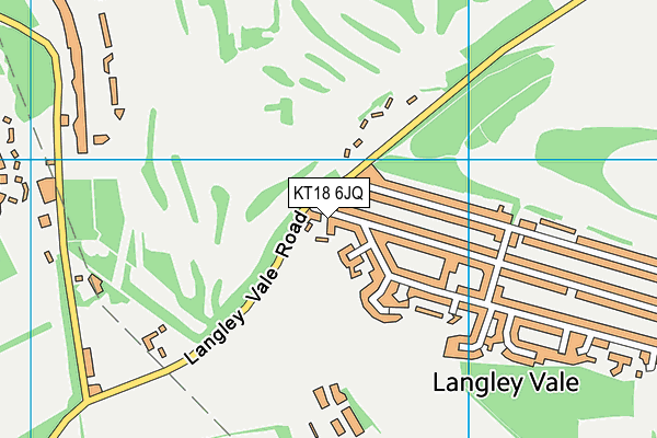 KT18 6JQ map - OS VectorMap District (Ordnance Survey)