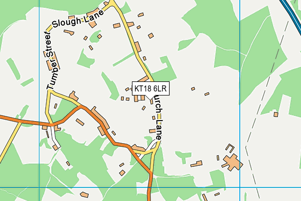 KT18 6LR map - OS VectorMap District (Ordnance Survey)