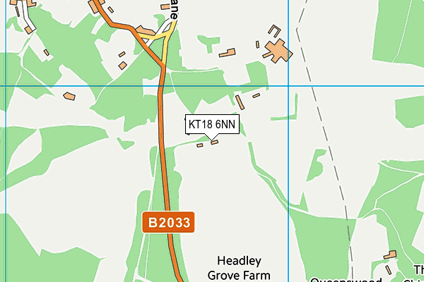 KT18 6NN map - OS VectorMap District (Ordnance Survey)