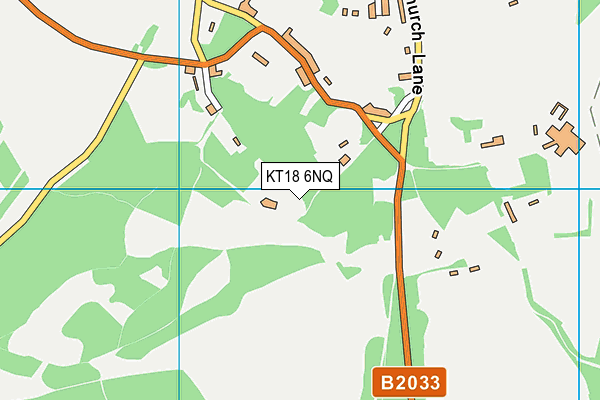 KT18 6NQ map - OS VectorMap District (Ordnance Survey)