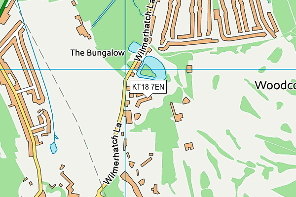 KT18 7EN map - OS VectorMap District (Ordnance Survey)