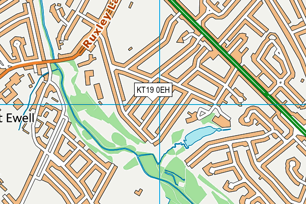 KT19 0EH map - OS VectorMap District (Ordnance Survey)