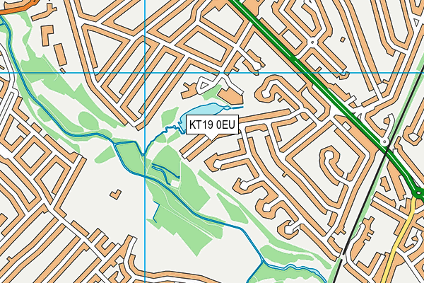 KT19 0EU map - OS VectorMap District (Ordnance Survey)