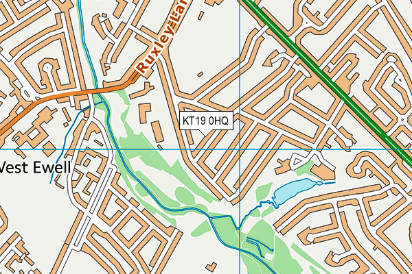 KT19 0HQ map - OS VectorMap District (Ordnance Survey)