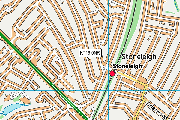 KT19 0NR map - OS VectorMap District (Ordnance Survey)