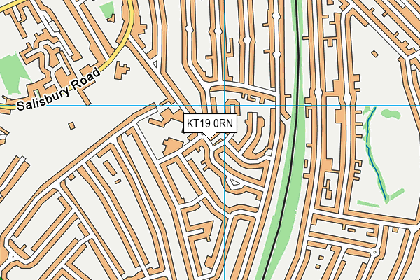 KT19 0RN map - OS VectorMap District (Ordnance Survey)