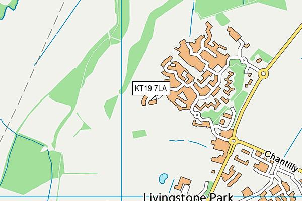 KT19 7LA map - OS VectorMap District (Ordnance Survey)