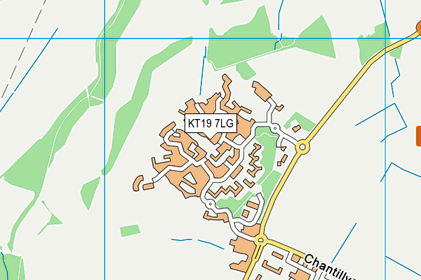 KT19 7LG map - OS VectorMap District (Ordnance Survey)