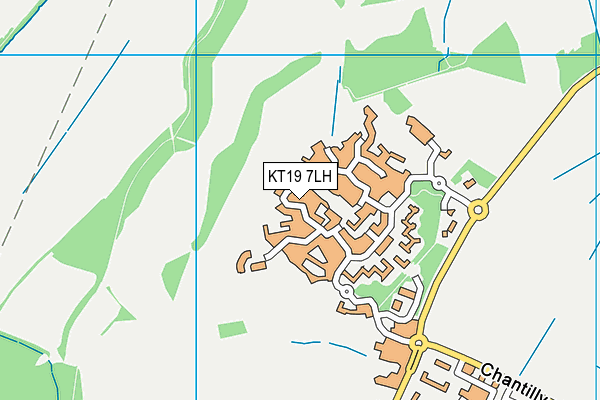 KT19 7LH map - OS VectorMap District (Ordnance Survey)