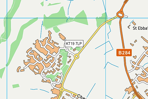 KT19 7LP map - OS VectorMap District (Ordnance Survey)