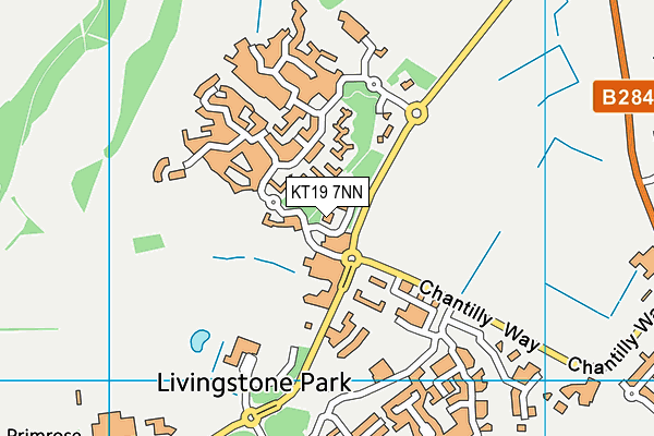 KT19 7NN map - OS VectorMap District (Ordnance Survey)