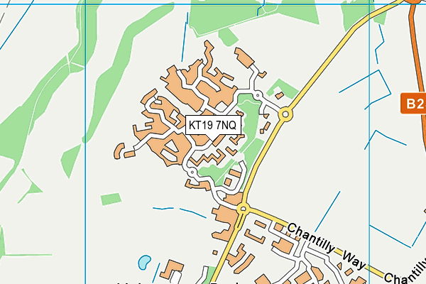 KT19 7NQ map - OS VectorMap District (Ordnance Survey)