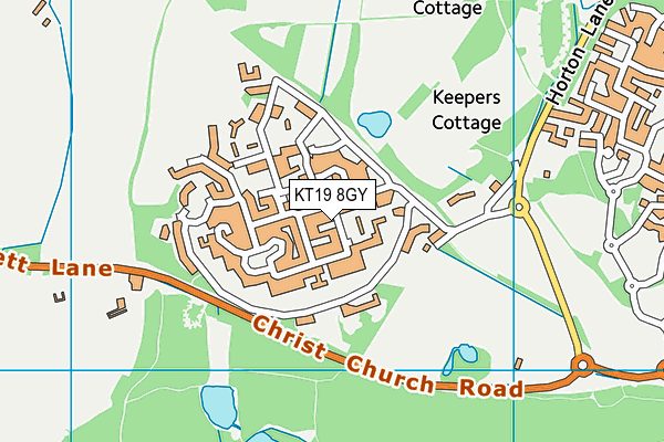 KT19 8GY map - OS VectorMap District (Ordnance Survey)