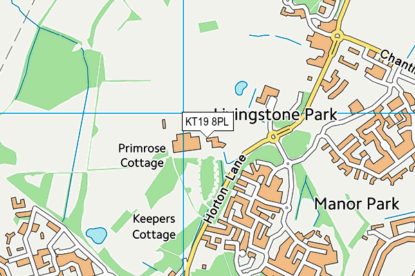 David Lloyd (Epsom) map (KT19 8PL) - OS VectorMap District (Ordnance Survey)