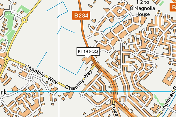KT19 8QQ map - OS VectorMap District (Ordnance Survey)