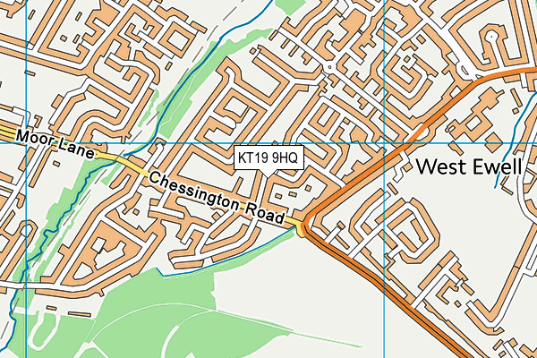 KT19 9HQ map - OS VectorMap District (Ordnance Survey)