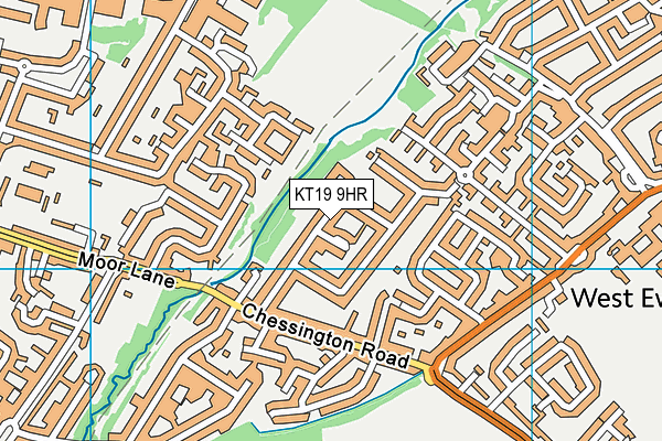 KT19 9HR map - OS VectorMap District (Ordnance Survey)