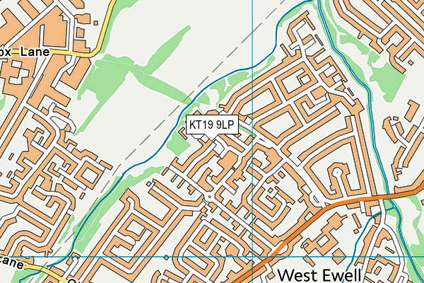KT19 9LP map - OS VectorMap District (Ordnance Survey)