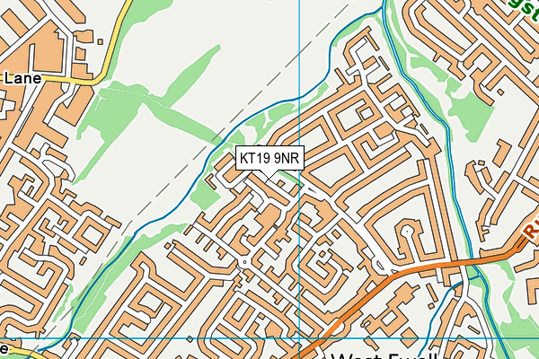 KT19 9NR map - OS VectorMap District (Ordnance Survey)