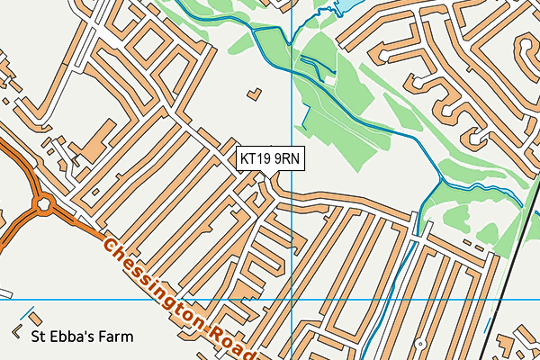 KT19 9RN map - OS VectorMap District (Ordnance Survey)