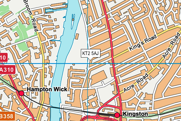 Canbury Gardens map (KT2 5AJ) - OS VectorMap District (Ordnance Survey)