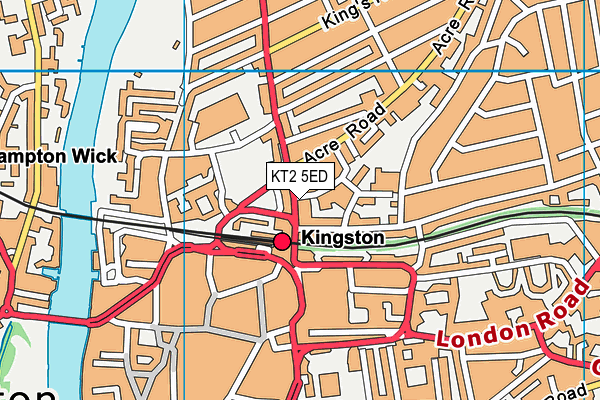 KT2 5ED map - OS VectorMap District (Ordnance Survey)