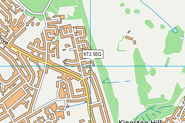KT2 5EQ map - OS VectorMap District (Ordnance Survey)