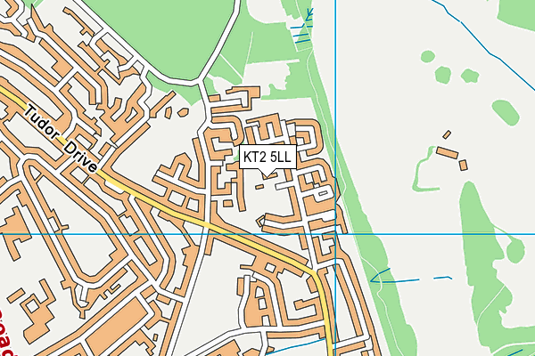 KT2 5LL map - OS VectorMap District (Ordnance Survey)