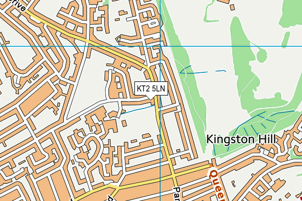 KT2 5LN map - OS VectorMap District (Ordnance Survey)