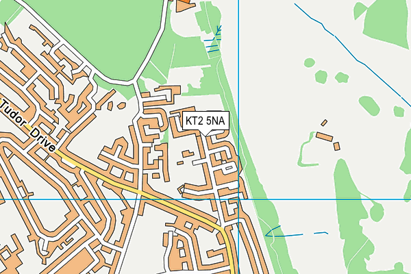 KT2 5NA map - OS VectorMap District (Ordnance Survey)
