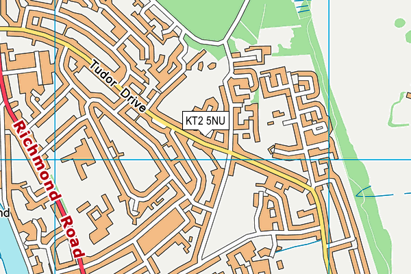 KT2 5NU map - OS VectorMap District (Ordnance Survey)