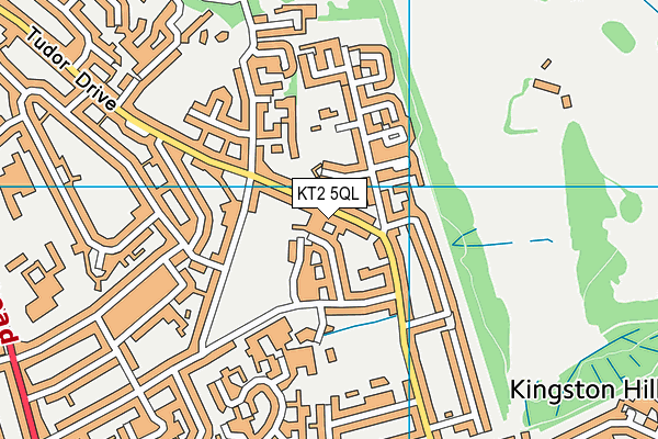 KT2 5QL map - OS VectorMap District (Ordnance Survey)